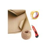 Çeyiz Kağıdı 10 Adet 70x100 Kraft Kağıdı + 1 Adet Jüt İp + 1 Adet Maket Bıçağı + 1 Adet Koli Bandı