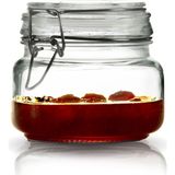 Çeyizde Korken 500 ml Vakumlu Kilitli Cam Kavanoz Şık Tasarım ile Hava Geçirmez Koruma