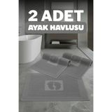 Çeyizim 2 Adet %100 Pamuk En İyi Emici Ayak Havlusu : Konforlu Banyo Paspası 50x70 cm - 300 gr