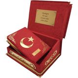 Çeyizlik Kuranı Kerim Seti Rahleli Bordo