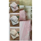 Ceyizlik Osmanli Igne Oyali Kadife El Ve Yuz Havlu Seti 3Lu Set 50/90Cm 30/50Cm