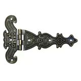 Ceylan Adam Dekoratif, Sac Tek Kuyruklu Menteşe - 69X102 Mm, Büyük, Antik, 100 Adet
