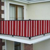 Ceylan Home Balkon Demiri Perdesi Bağcıklı Her Ölçüde Özel Dikim Kırmızı