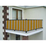 Ceylan Home Balkon Demiri Perdesi Kuş Gözü Sarı Çizgili Ölçü Seçenekli - 80 x 350 cm