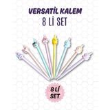 Ceylan Kırtasiye 8 Li Versatil Kalem Seti 0,7 mm Uçlu Kalem Seti (8 Li Set) - Karışık-Çok Renkli