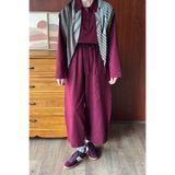 Ceylan Otantik Bordo Süprem Body & Şalvar Pantolon Takım