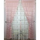 Ceylanlar Perde Iki Adet Tül Fon Perde - 90 x 260 cm - Pudra Pembe