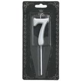 Ceylin Pasta Mumu Lüks Gümüş 7 Rakam Yetişkin Kız Erkek Çocuk Doğum Günü Parti Yaş Mumu Silver