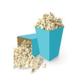 Ceylin Pop Corn Kutusu Makaron Mavi Soft Patlamış Mısır Kutusu 8 Li Doğum Günü Masası Parti Malzemeleri
