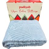 Ceyline Padişah Emboss Tek Kişilik Battaniye İndigo Gri - 155 x 215 cm - Renkli