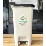 Ceymop 50 Lt Slim Pedallı Çöp Kovası Beyaz Siyah Kapak