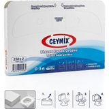 Ceymop Klozet Kapak Örtüsü 250 Adet Tek Kullanımlık Hijyenik Tuvalet Kapak Örtüsü - Ahşap - Beyaz