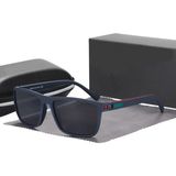 Ceymstech Cazza Hafif Spor Unisex Yüksek Kalite Titanyum UV400 Polarize Güneş Gözlüğü - Mat Koyu Mavi