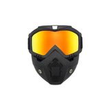 Ceymstech Hd Motosiklet ve Kar Kayak Spor Gözlük Motokros Yaz Uv Koruma Sarı Mavi