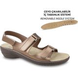 Ceyo 9855-13 Bakır Kadın Sandalet