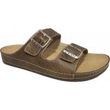 Ceyo 9964-6 Comfort Rahat Taban Ayarlanabilir Tokalı Erkek Günlük Terlik - Kahverengi