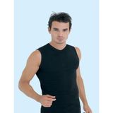 Ceysan Ceylanoğlu Pamuk Erkek Ribana V Yaka Sıfır Kol Atlet 048 (3 Adet) - 2XL - Siyah