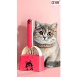Ceyus Kedi Kumu Temizleme Küreği Ve Platformu Koyu Pembe