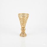 Ceyyiz Gold Metal Kristal Taşlı Metal Vazo 30cm LKM071