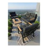 CeyZen Home Yıldız Balkon, Bahçe,teras,cafe - Salon - Metal Kanepe Koltuk Takımı - 2 1 1 Sehpa