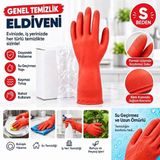 Ceyzi S Beden Temizlik ve Bulaşık Eldiveni - Doğal Pamuk Astarlı - Plastik