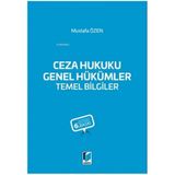 Ceza Hukuku Genel Hükümler Temel Bilgiler