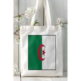 Cezayir Algeria Bayrak Baskılı Bez Çanta Omuz Çantası Kişiye Özel Model