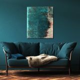 Cezayir Menekşesi Yağlı Boya Dokulu Tablo 90X120 Siyah Çerçeveli