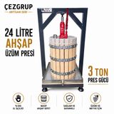 ÇEZGRUP Artisan Seri 24 Litre Ahşap Üzüm ve Meyve Sıkma Presi