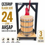 ÇEZGRUP Klasik Seri 24 Litre Ahşap Üzüm ve Meyve Sıkma Presi