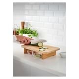 CEZVE HOME Ayaklı Kesme Tahtası Bambu Sunum Tahtası 25 X 35 Cm