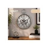 CEZVE HOME Çark Detaylı Metal Duvar Saati - Retro Tasarım Salon Saati