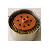 CEZVE HOME Güveç Dolma Sarma Taşı-çömlek Sırlı Delikli Yaprak Sarma Pişirme Kapağı 21 Cm