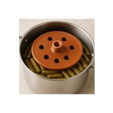 CEZVE HOME Güveç Dolma Sarma Taşı-çömlek Sırlı Delikli Yaprak Sarma Pişirme Kapağı 23 Cm