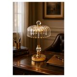 CEZVE HOME Kristal Abajur Gold Şarjlı Masa Lambası Lüks Dekoratif Gece Lambası