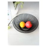 CEZVE HOME Siyah Modern Metal Tel Meyvelik Dekoratif Sunum Sepeti