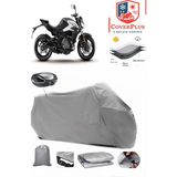 Cf Moto 400NK Branda Gri Arka Çanta Uyumlu(Topcase) Motosiket Brandası Motor Örtüsü Çadır Su Geçirmez Motosiklet Kılıfı Motor Brandası,lastikli,taşıma Torbalı