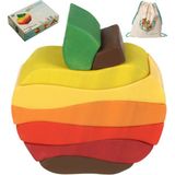 Cf Toys Waldorf Elma Eğitici Ahşap Oyuncak + Hediye Sırt Çantası