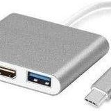 Cf01 Macbook Uyumlu 4K Full Hd 1080P Type C To 3 Portlu Hdmı - Usb 3.0 - Pd Cevirici Hub Adaptor