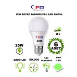 CFR LED AYDINLATMA 15W 1200 Lm Tasarruflu Beyaz Renk Led Ampul-1-2-4-6-10-20-30-50-100 Adettir