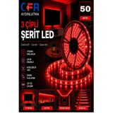 CFR LED AYDINLATMA 3 Çipli Iç Mekan 12V Şerit Led Beyaz,Günışığı,Amber,Mavi,Kırmızı ,Yeşil Renk Tüm Mekanlar-(trafosuz) 5,10,20,30,40,50,100m