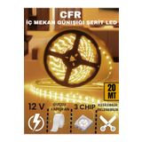 CFR LED AYDINLATMA 3 Çipli Iç Mekan Şerit Led Tüm Mekanlar-(trafosuz) 5,10,20,30,40,50,100m