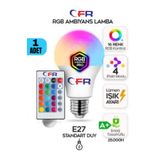 CFR Led Aydınlatma Rgb Led Lamba Ampül Kumandalı Ambiyans Aydınlatma Renk Değiştiren Led Ampul -1 Adet