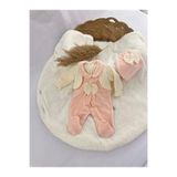 CFRA KADİFE PATİKLİ BEBE YAKA ŞAPKALI KIZ TULUM