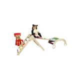 CFToys Ahşap Montessori Eğitici 3'lü Set (TIRMANMA TAHTASI, ÜÇGEN MERDİVEN, SALLANAN MERDİVEN)