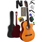 CG-395YLX Klasik Gitar 4/4 Kesik Kasa Full Set (Çanta Askı Tuner Metod Pena)