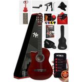 CG-396BRW SOLAK Klasik Gitar Kahve Renk Full Set Sap Ayarlı 4/4 yetişkin Boy