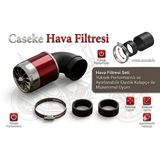 Cg Hava Filtresi Modifiye Açık Performans 35-42-48Mm Kırmızı