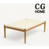 Cg Home Ada Orta Sehpa %100 Ahşap Lake Boya - EKRU