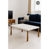 Cg Home Alvin Bohem Sehpa Orta Sehpa Ahşap Lake Boya - EKRU-CEVİZ
